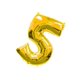 thumbnail image 1 of GLOBO METALICO DE NUMERO CINCO GIGANTE 80CM DORADO, 1 of 2