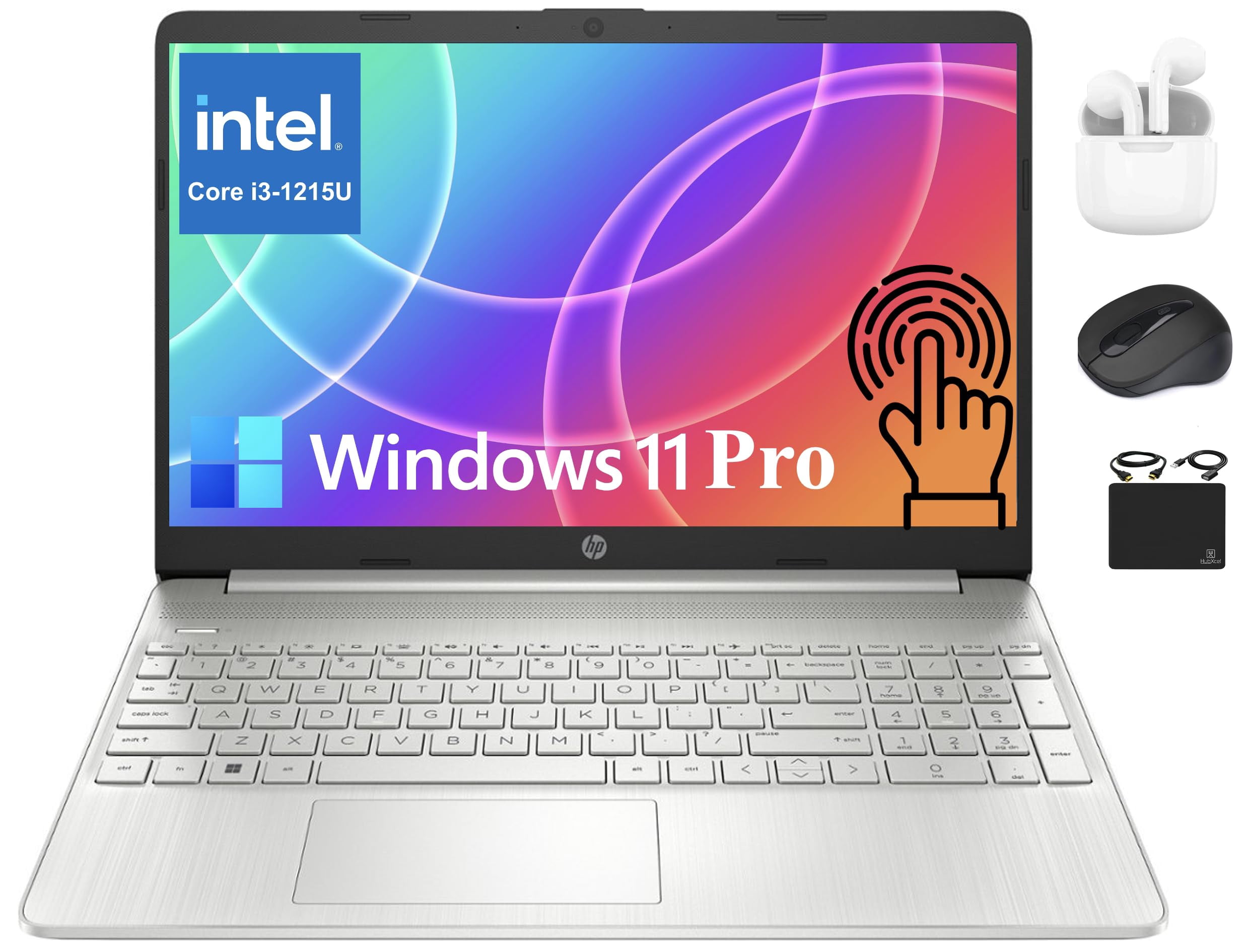 Ordenador portátil HP Pavilion 15.6 HD con pantalla táctil 2024 i3 de 12 GB y 256 GB SSD