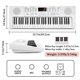 thumbnail image 5 of Piano de Teclado Vangoa Blanco con Iluminación para Principiantes, 5 of 9