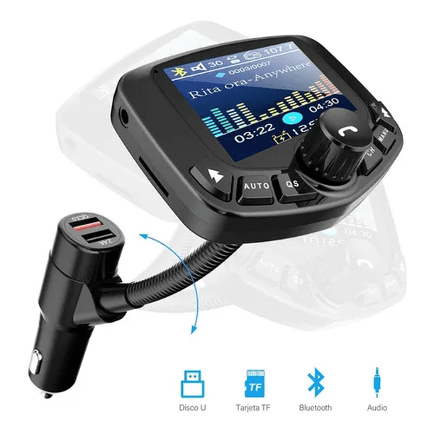 Transmisor Bluetooth Fm Audio Usb Cargador De Coche Malubero Malu1624