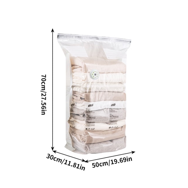 Bolsas de vacío para ropa | Bolsas de compresión que ahorran espacio para viajes y organización del hogar | Diseño enrollable sin necesidad de bomba | Protegen contra la humedad, el polvo y