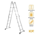 thumbnail image 2 of Escalera Multiposiciones De Aluminio 4.5 Metros 16 Peldaños, 2 of 5
