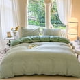 thumbnail image 1 of CaiYueKe Bedding Set Queen Size 4 Piece Duvet Cover Sheet Pillowcases Breathable Soft Microfiber All Season Hotel Bed Sheets Wrinkle Resistant Easy Care Modern Solid Color Bedroom Essentials, 1 of 7