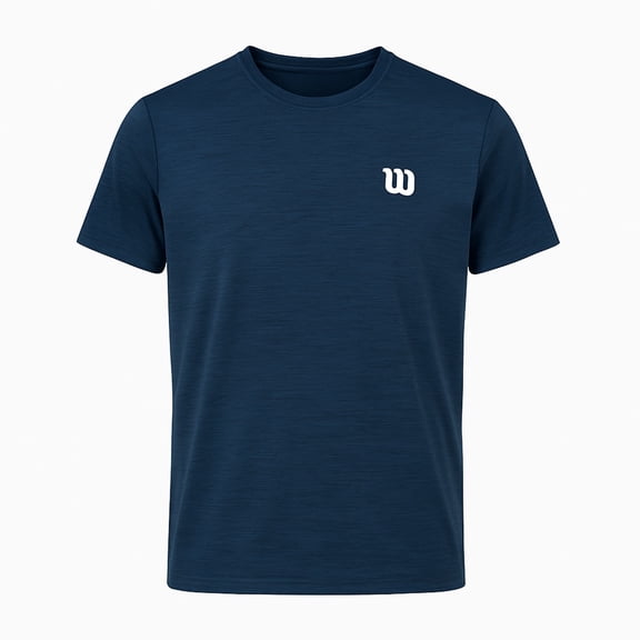 Playera Deportiva Wilson para Hombre Manga Corta Color Azul Marino Talla M