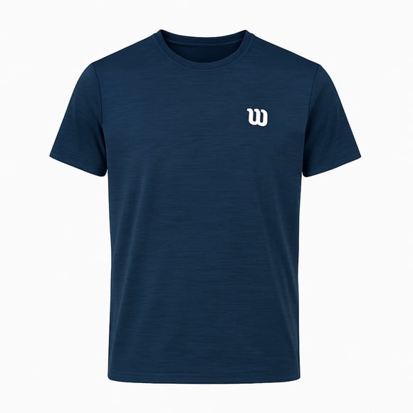 Playera Deportiva Wilson para Hombre Manga Corta Color Azul Marino Talla M