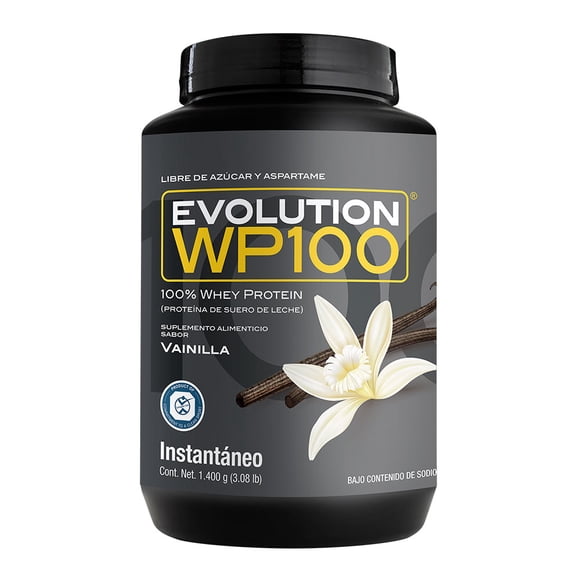 Proteína suero de leche Evolution Nutraceutical WP100 sabor Vainilla Bote de 1400g