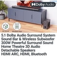 thumbnail image 5 of BARRA SONIDO CON SUBWOOFER TETARO EN CASA MAJORITY    5.1  CANALES , DOLBY AUDIO  MOD Everest, 5 of 5