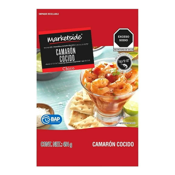 Camarón Cocido Chico Marketside 454 g Congelado
