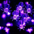 thumbnail image 4 of Xihbxyly Guirnalda de Luces de Araña para Halloween, 20 Led a Pilas, Impermeable, para Exteriores, Luz Morada, para Jardín, Patio, Porche, Ideal para Halloween, 3 M de Largo., 4 of 7