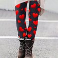 thumbnail image 4 of TaTaai Valentine's Day Heart Print Elastic Breathable Women High Waisted Tight Yoga Leggings Non-see-through Gym Workout Activewear Casual Daily Full Length Pants Gift, 4 of 7