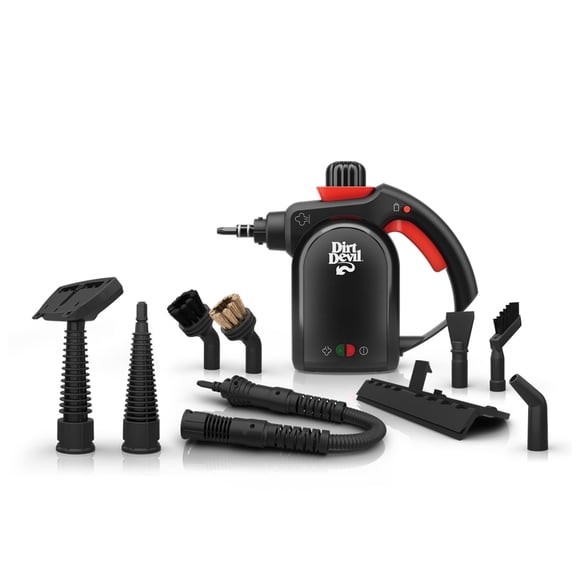 Dirt Devil - Vapor de mano 7 en 1, limpiador de vapor presurizado para uso doméstico, tanque de agua XL, incluye herramientas de limpieza especializadas, limpiador de vapor portátil para baño, ropa,