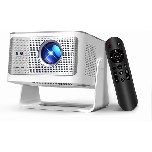 Magcubic Proyector Inteligente con Soporte 4K 8K, Mini Proyector con Control por Voz con Wifi6 y BT5.4, 900 ANSI, Enfoque Automático y Evitación de Obstáculos, Proyector de Películas Portátil 1080P