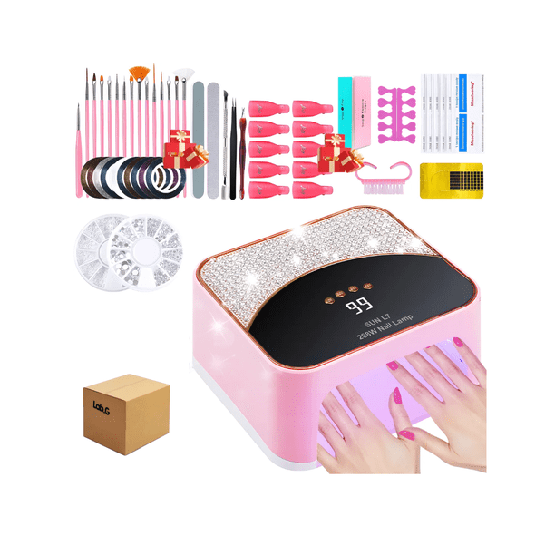 "268w Profesional Uv Uñas Lámpara Secador Set Lab.G, Rosa "