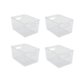 thumbnail image 1 of Juego de 4 Piezas de Organizadores Styrka Contenedores de Plástico para Refrigerador Multiusos Apilables Transparentes, 1 of 4