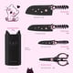 thumbnail image 2 of Juego de Cuchillos Meowkit de 5 Piezas con Bloque de Gato - Acero de Alto Carbono, Negro, 2 of 8