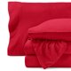 thumbnail image 1 of Bare Home Juego de Sábanas de Vellón Acogedor Vellón Polar Extra Lujoso, Bolsillo Profundo, Tamaño Queen, Rojo, 1 of 8