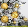 thumbnail image 4 of Esferas para árbol de navidad Artego extra grandes de 15 cm de diámetro paq 6 esferas  Dorado * Línea Caramel 3 texturas y acabados diferentes para colgar Christmas ornaments, 4 of 6
