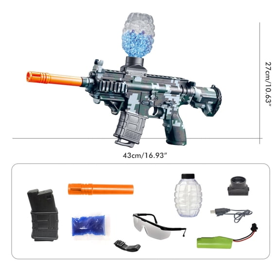 Juguete de tiro con bola de gel eléctrico, juego de tiro con bola de salpicadura de bola de gel eléctrica, juguete de regalo para actividades al aire libre, durabilidad extendida