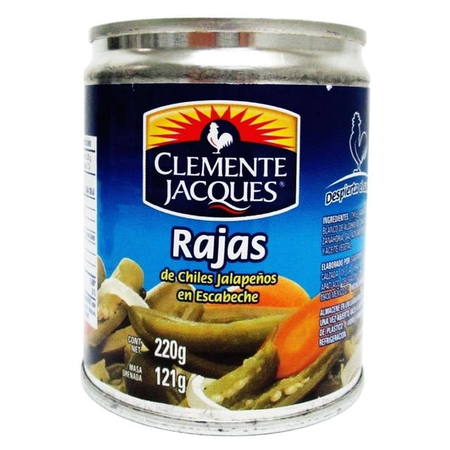 Chiles jalapeños Clemente Jacques rajas en escabeche 220 g