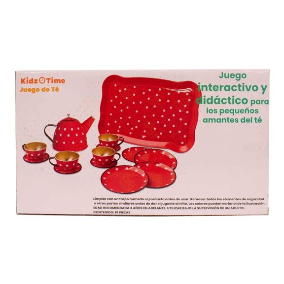 Juego de Té Kidz Time Rojo 7.5 Pulgadas 15 Piezas