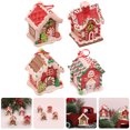 thumbnail image 3 of adornos de casa de jengibre para árbol de Navidad, decoraciones colgantes para fiestas., 3 of 4