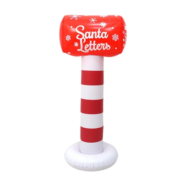 Esculturas inflables navideñas, accesorios creativos para fotos, decoración navideña inflable para Buzón
