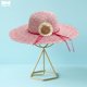 thumbnail image 2 of Sombrero de Playa de Ala Ancha para Mujer Margarita 42 cm rosa Unitalla, 2 of 6