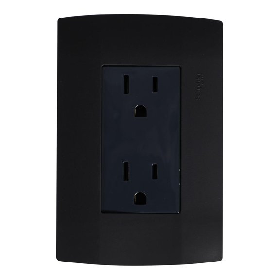 Contacto Tomacorriente Duplex Schneider Electric Negro