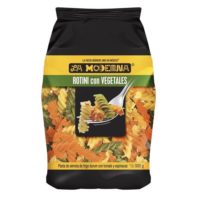 Sopa de pasta La Moderna rotini con vegetales 500 g