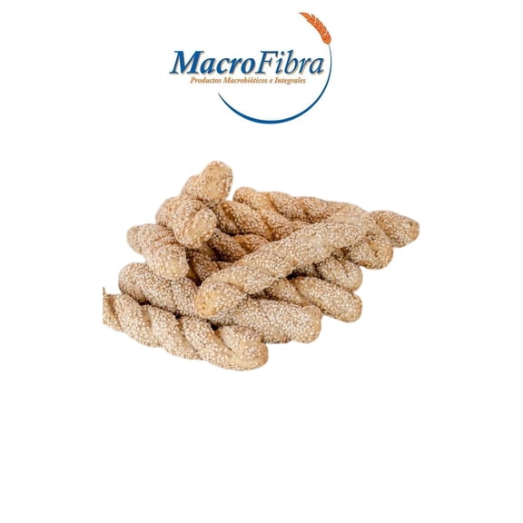 Trenza Ajonjoli Macrofibra Integral sin Azucar Vegano sin Lactosa Macrobiotico E Integral 3 Paq c/10 Pzas