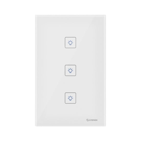 Apagador WiFi Steren Triple de Pared