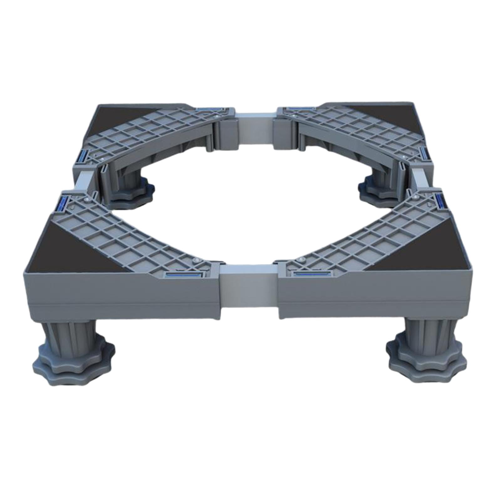 Soporte de base para lavadora ajustable de 4 pies para refrigerador gris