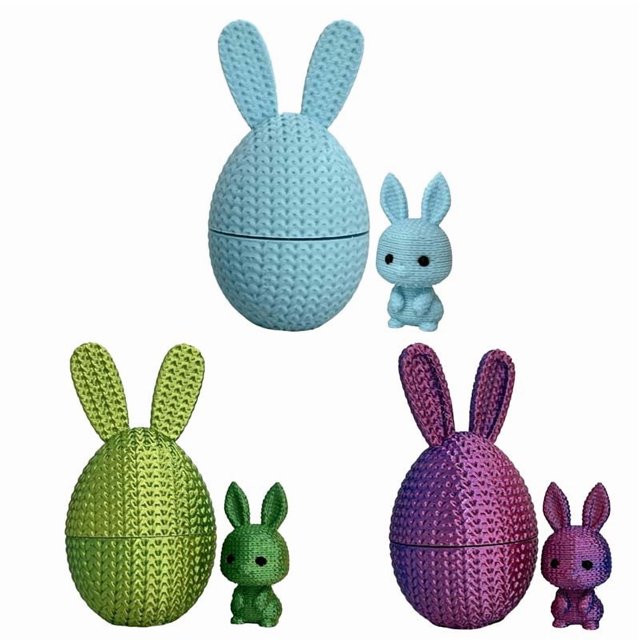 Huevos de Pascua tejidos a mano - Centro de mesa de primavera, rellenos para cestas y recuerdos de fiesta, decoración de mesa artesanal para adolescentes