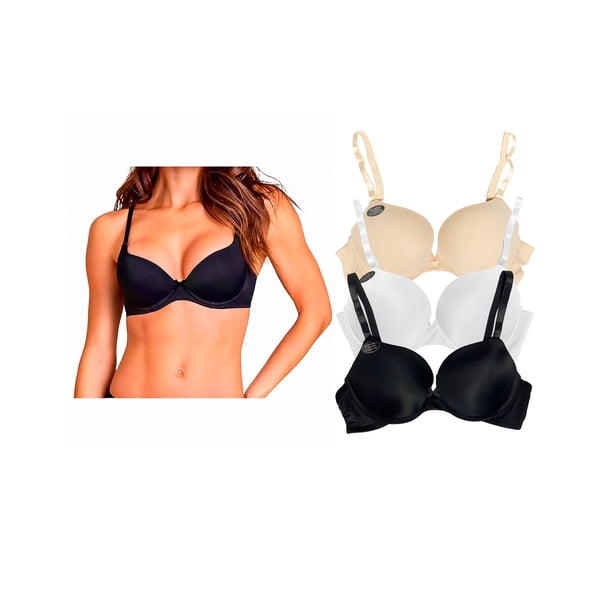 Paquete 3 Brasier Doble Push Up Tatys Fashion Aumenta Hasta 2 Tallas