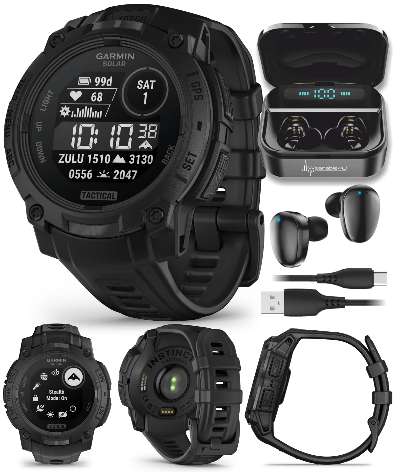 Smartwatch Wearable4U Garmin Instinct 3 Táctico Solar 45mm