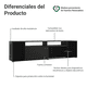 thumbnail image 4 of Mueble para TV Madesa Cancún 65 Pulgadas Negro, 4 of 9