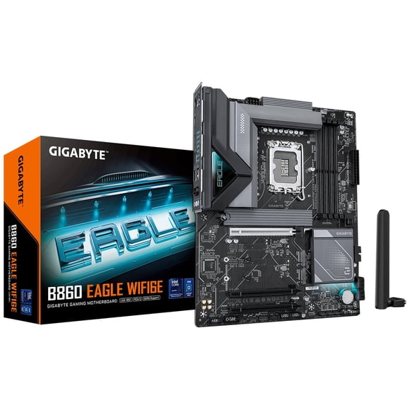 Tarjeta Madre GIGABYTE B860 EAGLE WIFI6E LGA 1851 4x DDR5 3x M.2 PCIe 5.0 USB-C WIFI 6E BT 5.3 ATX