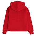 thumbnail image 4 of Sudadera de manga larga con cuello redondo y media cremallera para niñas de 5 a 14 años, sudadera corta de felpa suave y ligera con bolsillo, como se muestra en la imagen, de 5 a 13 años., 4 of 4