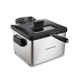 Freidora eléctrica Hamilton Beach 4.5L 1800W de acero inoxidable