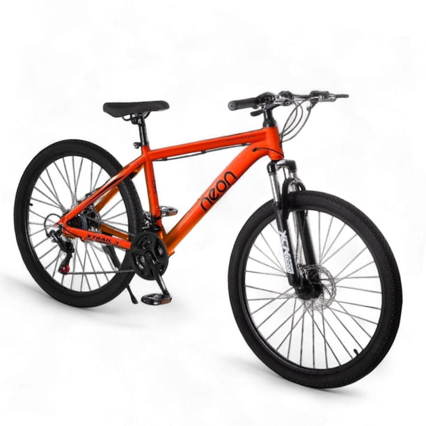 Bicicleta Neon De Montaña Rodada 26 21 Velocidades Color Rojo