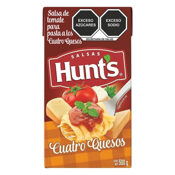 Salsa para pasta Hunts de tomate a los cuatro quesos  500 g