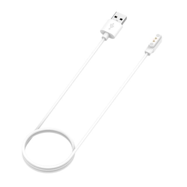 Cable cargador de 2 pines para reloj inteligente Noise Colorfit, repuesto universal y duradero. blanco