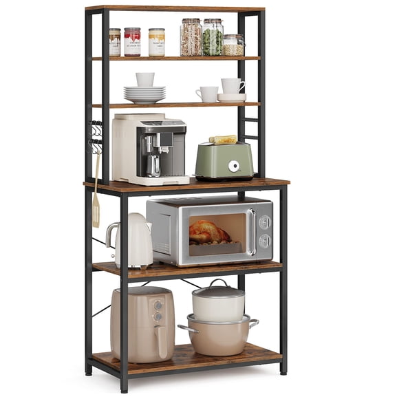 Cafetería Baker's Rack VASAGLE con estantes de almacenamiento de 6 niveles