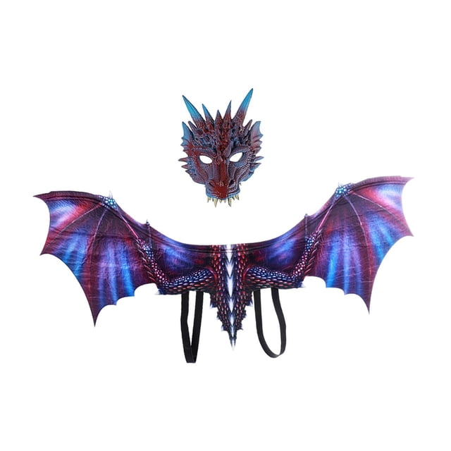 Disfraz de dragón para adultos para hombres y mujeres, cómodo, decorativo y ligero. Púrpura
