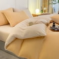 thumbnail image 1 of Juego de cama de 4 piezas para dormitorios | Poliéster suave lavado | Tamaños individual y matrimonial | Diseño reversible | Incluye funda nórdica, sábana ajustable y 2 fundas de almohada, 1 of 6