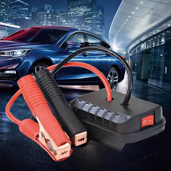 Lekihaqq Car Battery Jump Starter Portable Power Pack Lithium Booster with USB Output for Auto Emergency, Sturdy Clips for Truck SUV Car