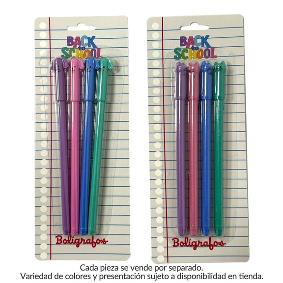 Set de Plumas Prichos Varios Modelos 4 Piezas