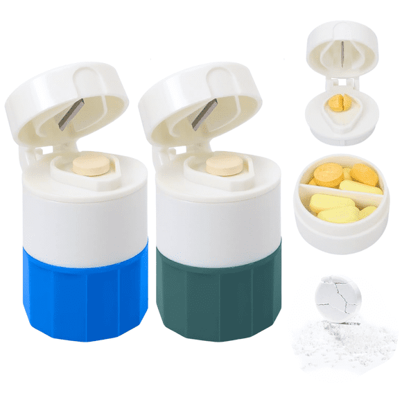 Duo Triturador Cortador De Pastillas Vitaminas Píldoras
