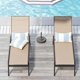 thumbnail image 3 of Set de 2 Camastros para Alberca, Piscina, Jardín y Patio, de Aluminio con Ruedas y Textilino, Midtown Concept Pampa, Blanco, 3 of 5