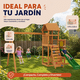 thumbnail image 3 of PLAYOUT KIDS | Set de Juego Infantil de Madera para Exterior con Columpios y Resbaladilla Rincones de México Huasteca, 3 of 4
